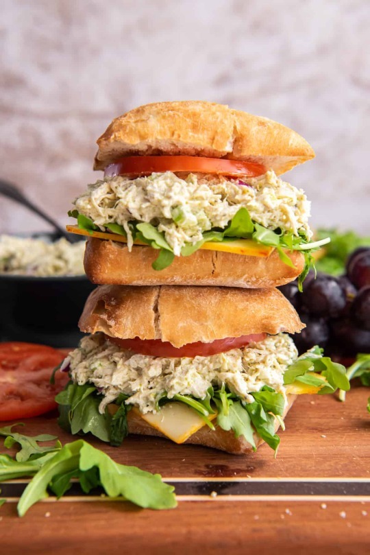 pesto chicken salad sandwich
