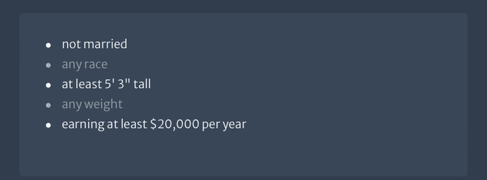 Is this reasonable for my standards for a man?