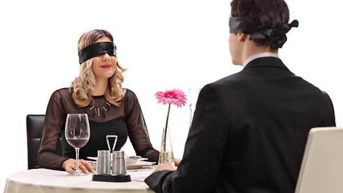 Would you wear a blindfold on a blind date?