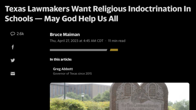 So no LGBT indoctrination but religion is ok?