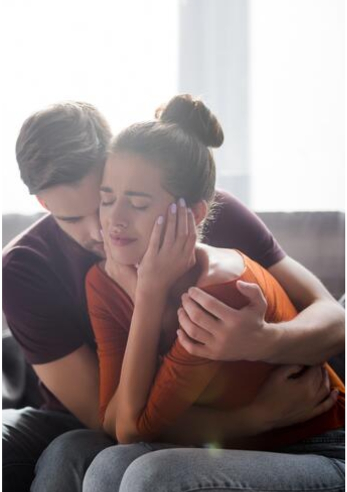 Guys, why do some men not let their woman be alone when crying?