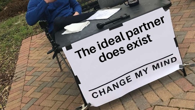 The ideal partner does exist - change my mind?
