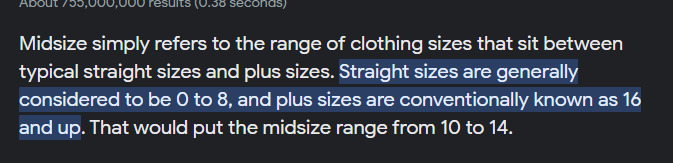 What is mid size, is it just a nice way of saying plus size?