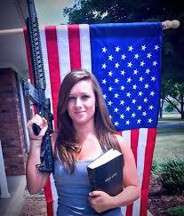 Best way to scare off a Democrat is to have a gun, US flag and a Bible?