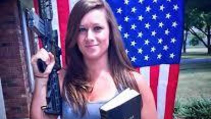 Best way to scare off a Democrat is to have a gun, US flag and a Bible?