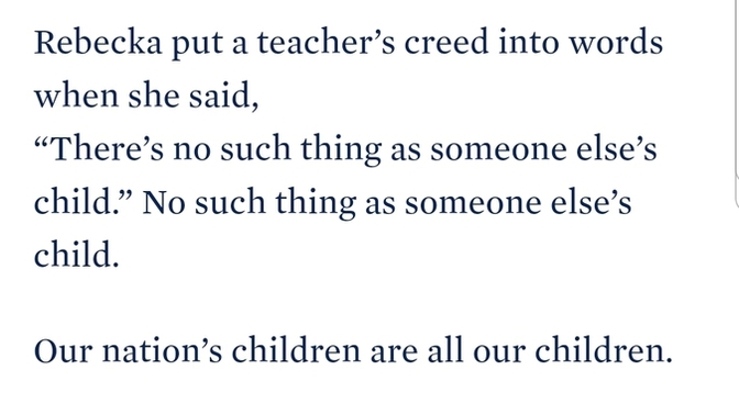 Do you think that "there's no such thing as someone else's child"?