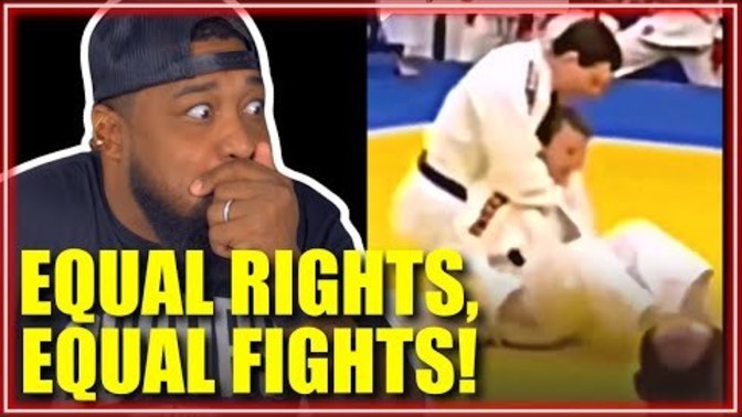 Man destroys feminist karate fighter! Equal rights, equal rights?