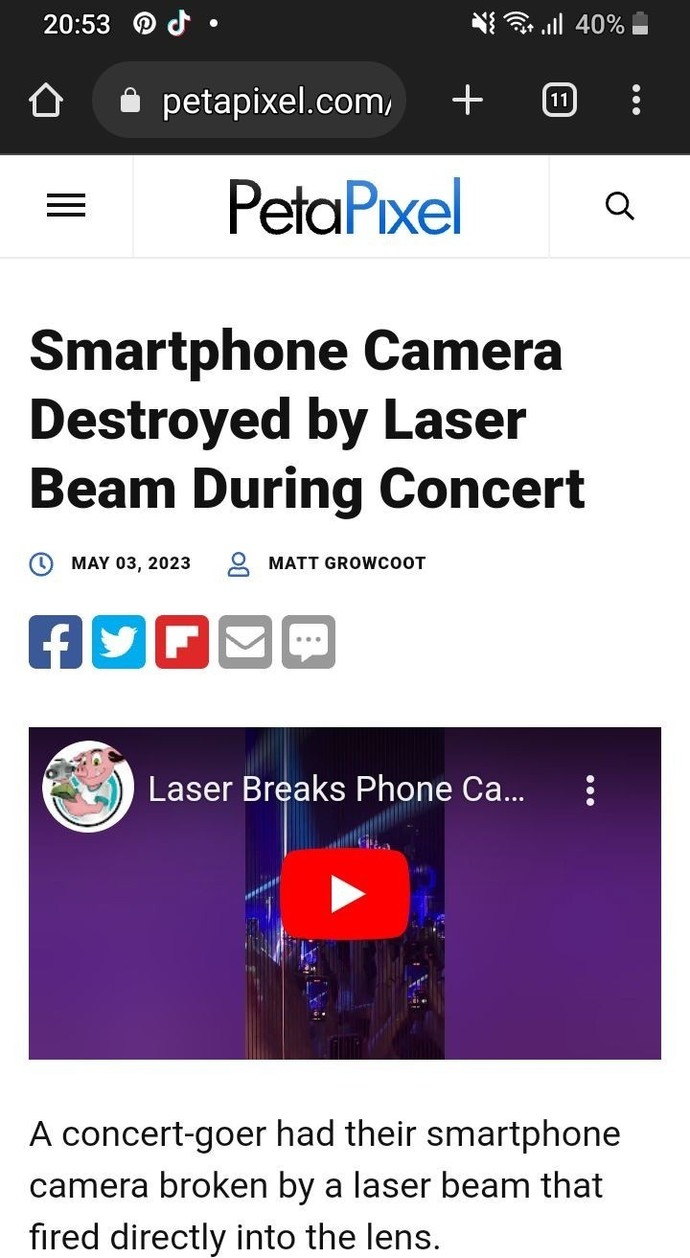 Something weird happened to you during a concert?