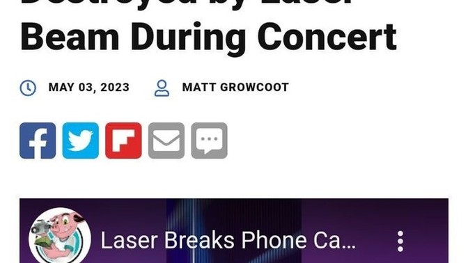 Something weird happened to you during a concert?