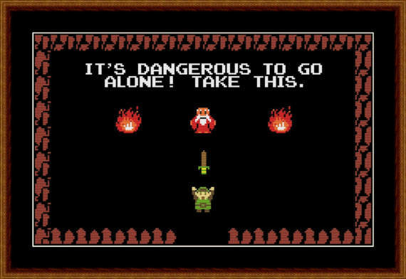 Its dangerous to go alone take this _______. Name an object this hero should take?