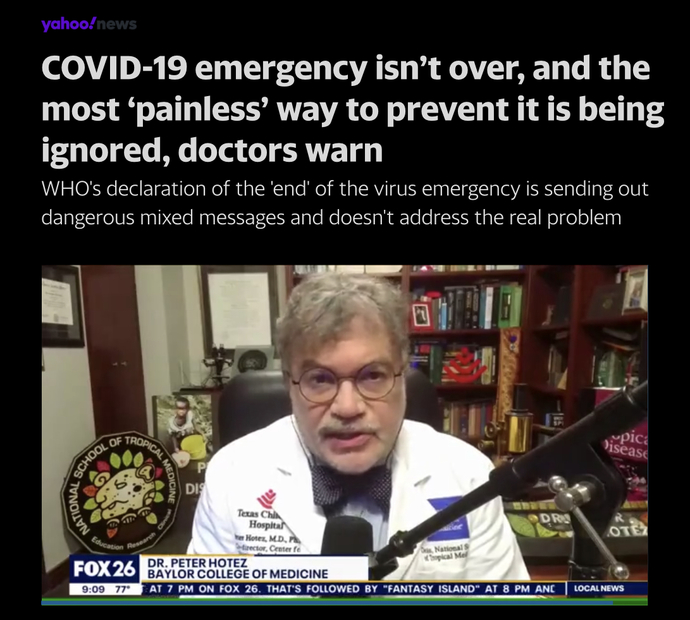 So the WHO director says Covid is over?