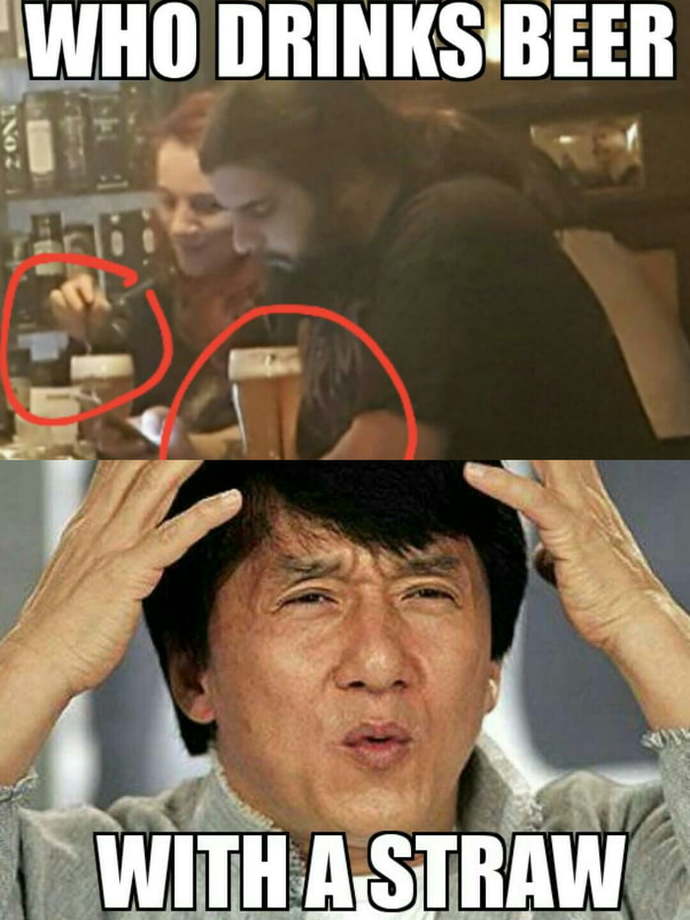 Is it a turn off to see a man drink an adult beverage through a straw?