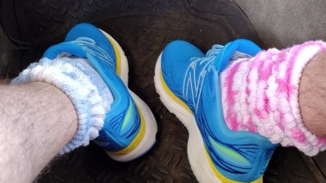 What do you think of the puffy socks that look like leg warmers?