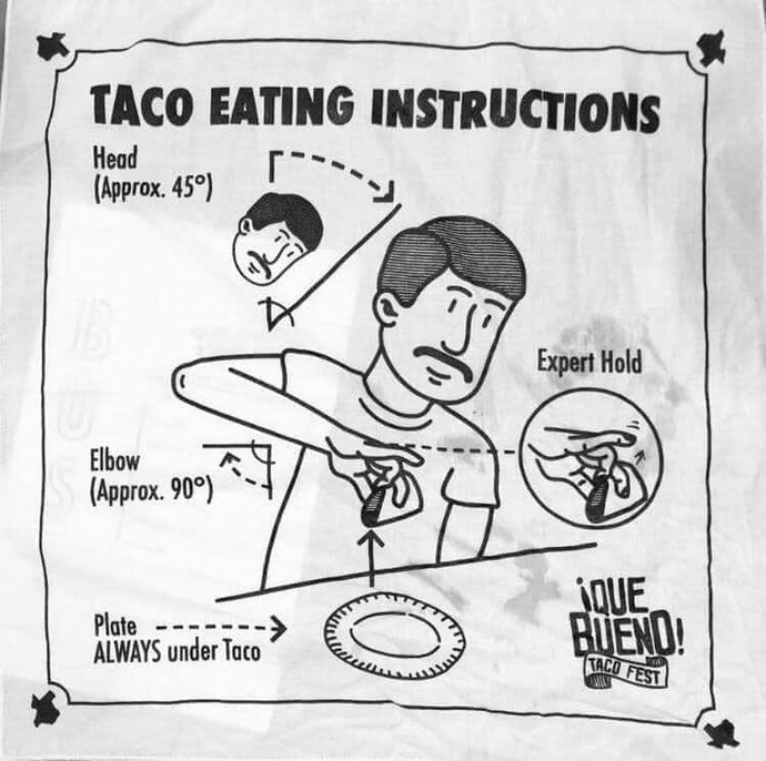how to eat an actual taco