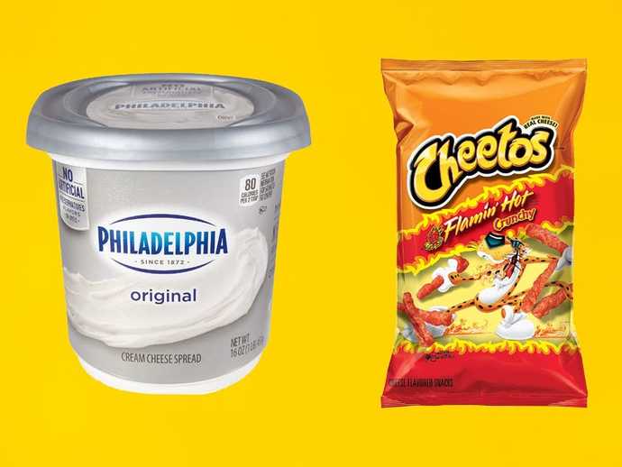 Would you ever try flaming hot cheetos and cream cheese?