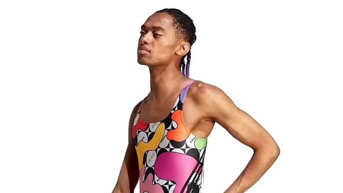 Adiddas uses a male model to advertise female swimwear. Is this another budlight moment?