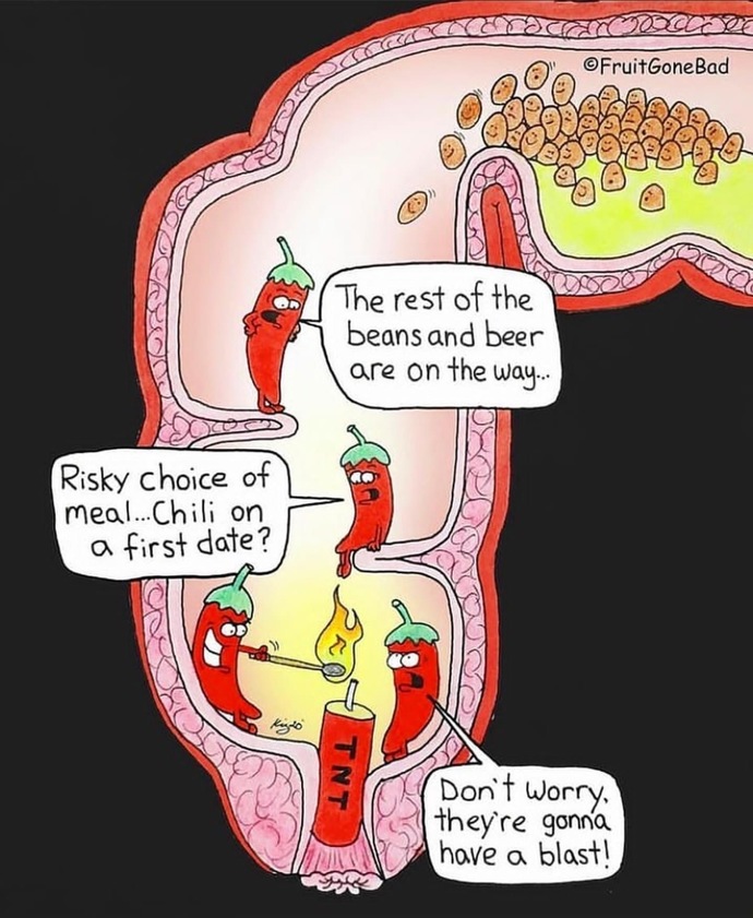 No spicy food for you 😂