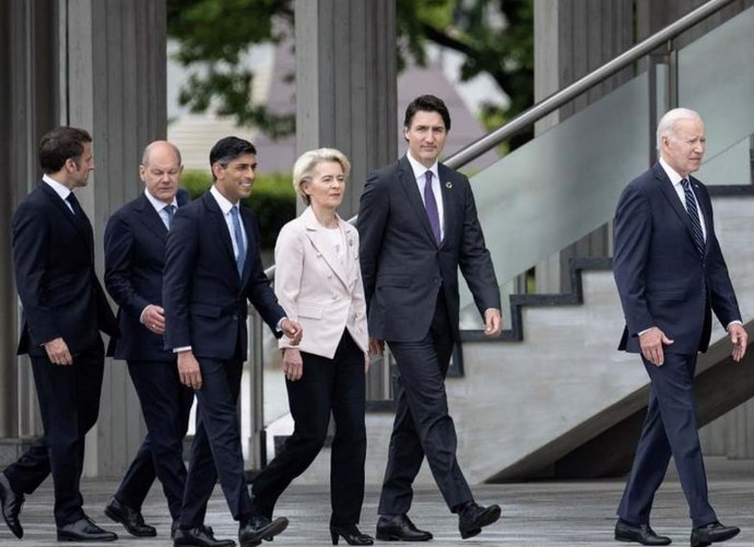 Biden, sunak, trudeau, Scholz, macron, Ursula