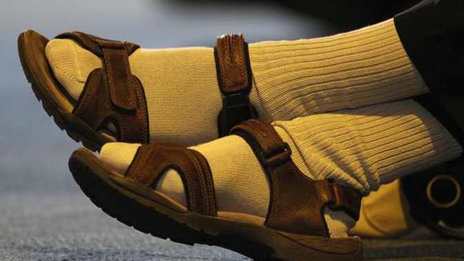 Socks with sandals. An abomination?