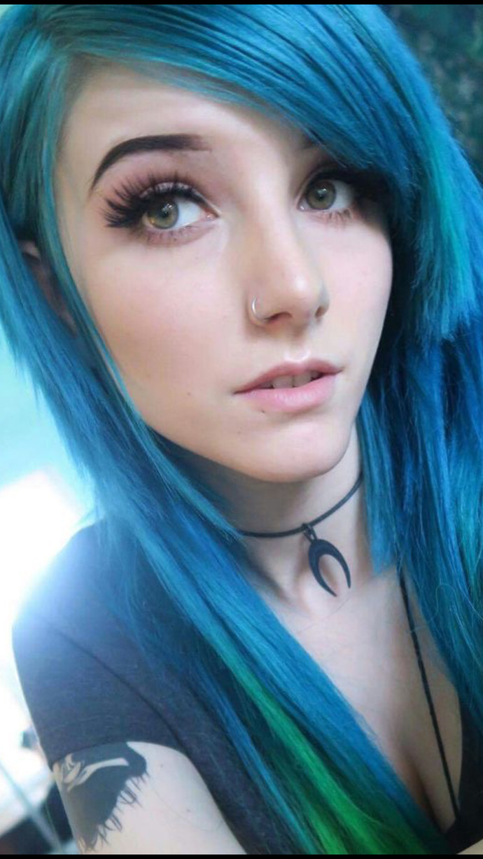 When you see a woman with blue hair, what do you think?