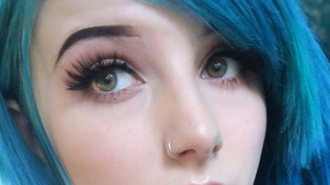 When you see a woman with blue hair, what do you think?
