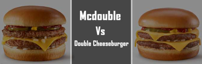 What’s the difference on a double cheeseburger and a McDouble 😯?