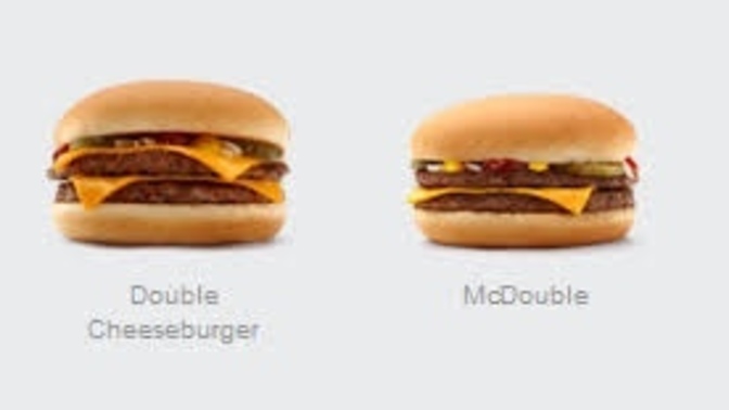 What’s the difference on a double cheeseburger and a McDouble 😯?