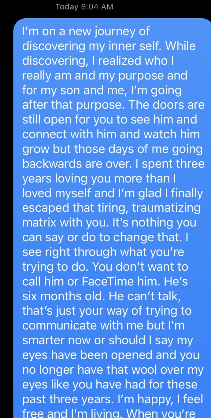 If someone sends you a texts like this, would you would you still believe you have a chance to fix things and make things right with them?