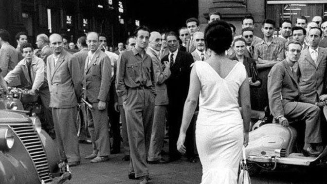 What does it mean when a whole group of guys stare at you as you walk by?