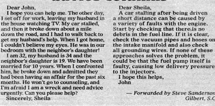 Have you ever written to an agony aunt?