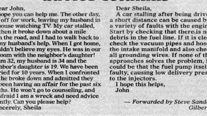 Have you ever written to an agony aunt?