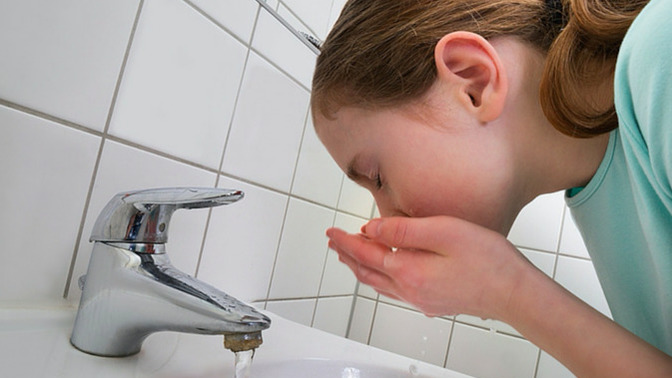 When you brush your teeth do you use a glass to rinse, or drink out of your hand?