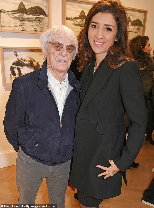 Bernie Ecclestone with wife Fabiana Flosi
