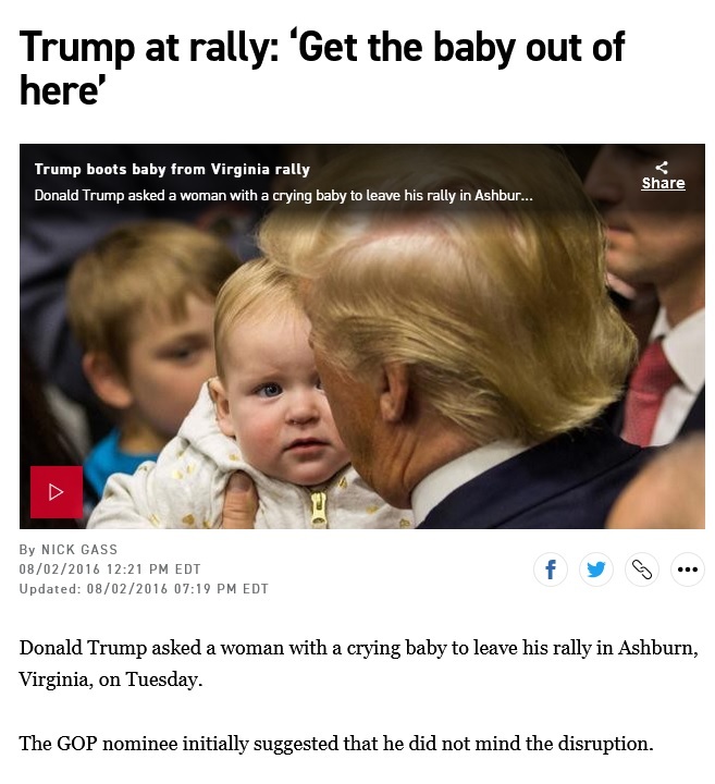 Who handled the baby situation better?