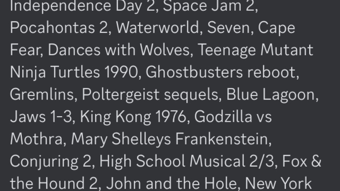 What films really disappointed you because they were simply bad or just boring?