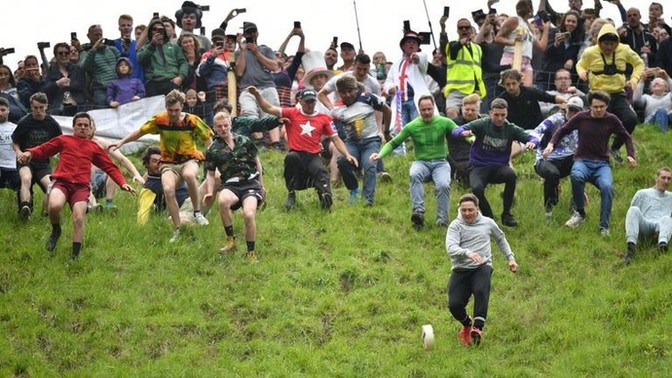 Would you chase a cheese down a hill?