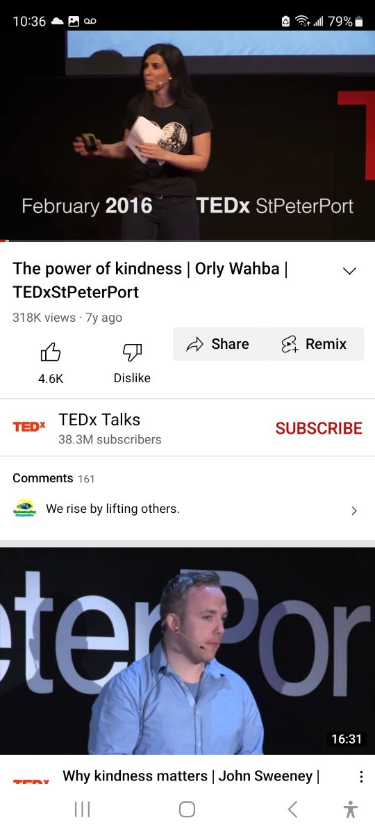 Are there any Ted talk videos on philanthropy or kindness or the benefits of love?
