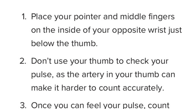 How many bpm is your heart rate?