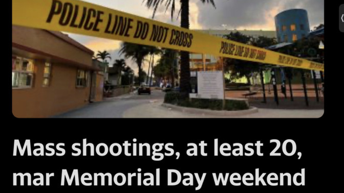 Should we have another Memorial Day for victims of all the gun deaths…on Memorial Day… last weekend?