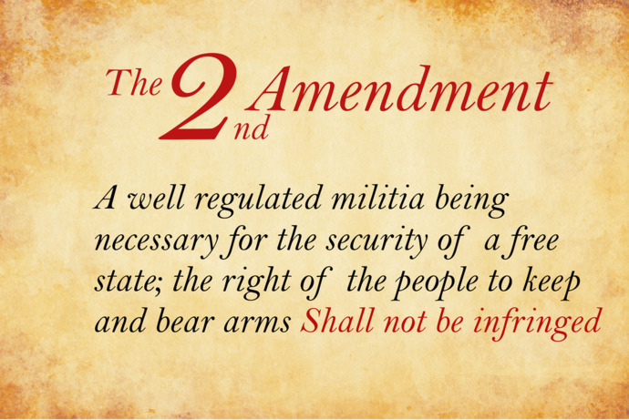 The 2nd Amendment states arms for a well regulated militia but was there a clause where it states even crazy people should have guns ?