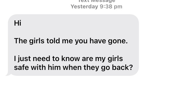 How to respond or why she would text.. this could have legal implications?