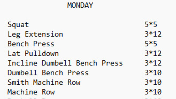 What do you think about my training program?