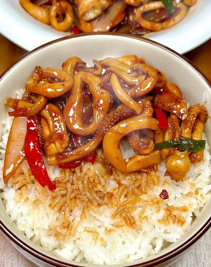 squid & rice (black pepper)