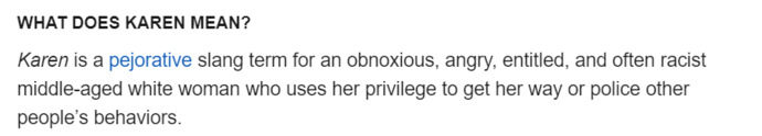 Do you think Karen is an offensive term?