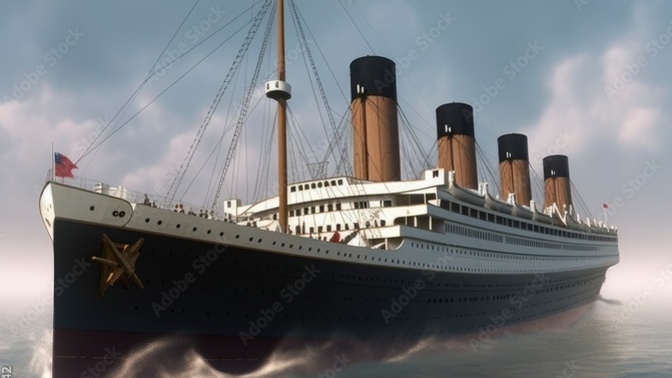The great liner Titanic. Who can beat the luxury of this Queen of the Seas?