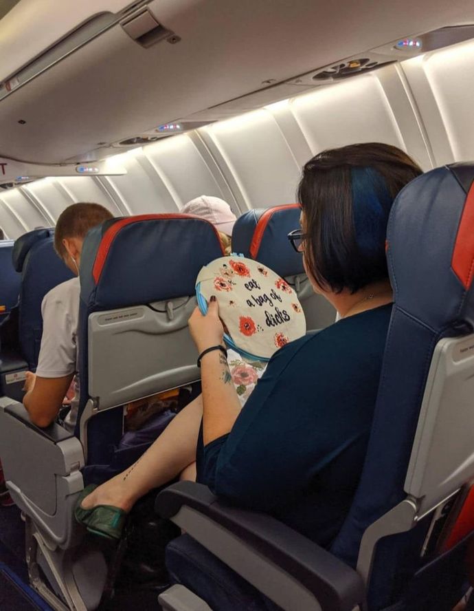 How do you pass the time when travelling by air?