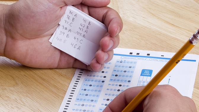 Have you ever cheated on a test in school?