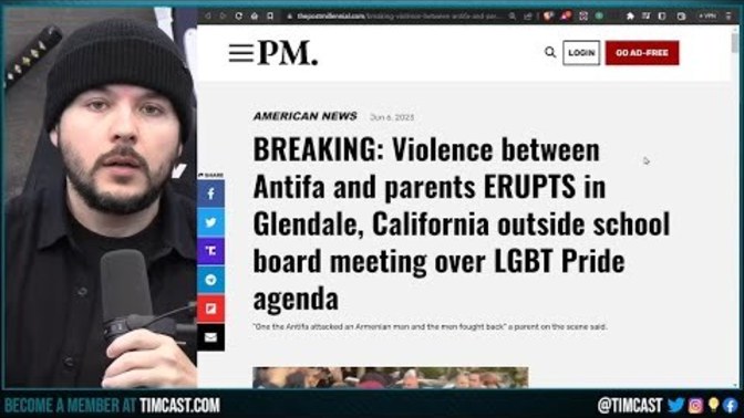 Violence between parents and antifa erupts outside California school over lgbt+ pride agenda. Do you side with antifa or the parents?
