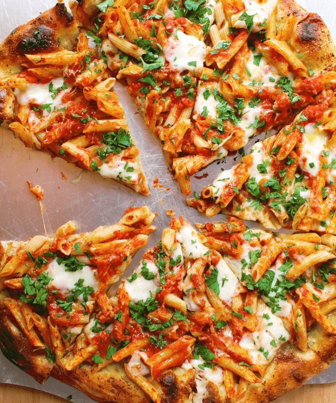 Is pasta on pizza an Italian thing or American?