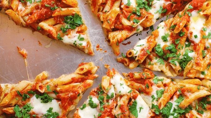 Is pasta on pizza an Italian thing or American?
